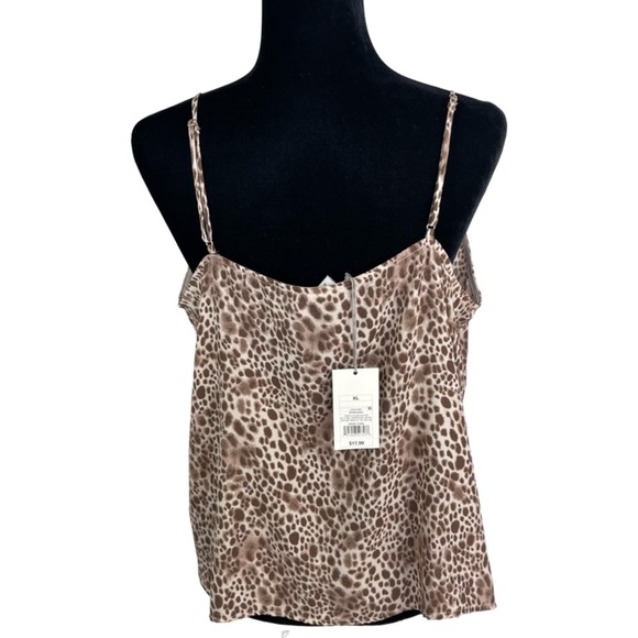 3/30$🔥 NWT A new day animal print flowy cami adjustable spaghetti strap size XL - Picture 2 of 8